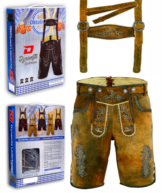 DG-1012-CF Bavarian Lederhosen Shorts Antique